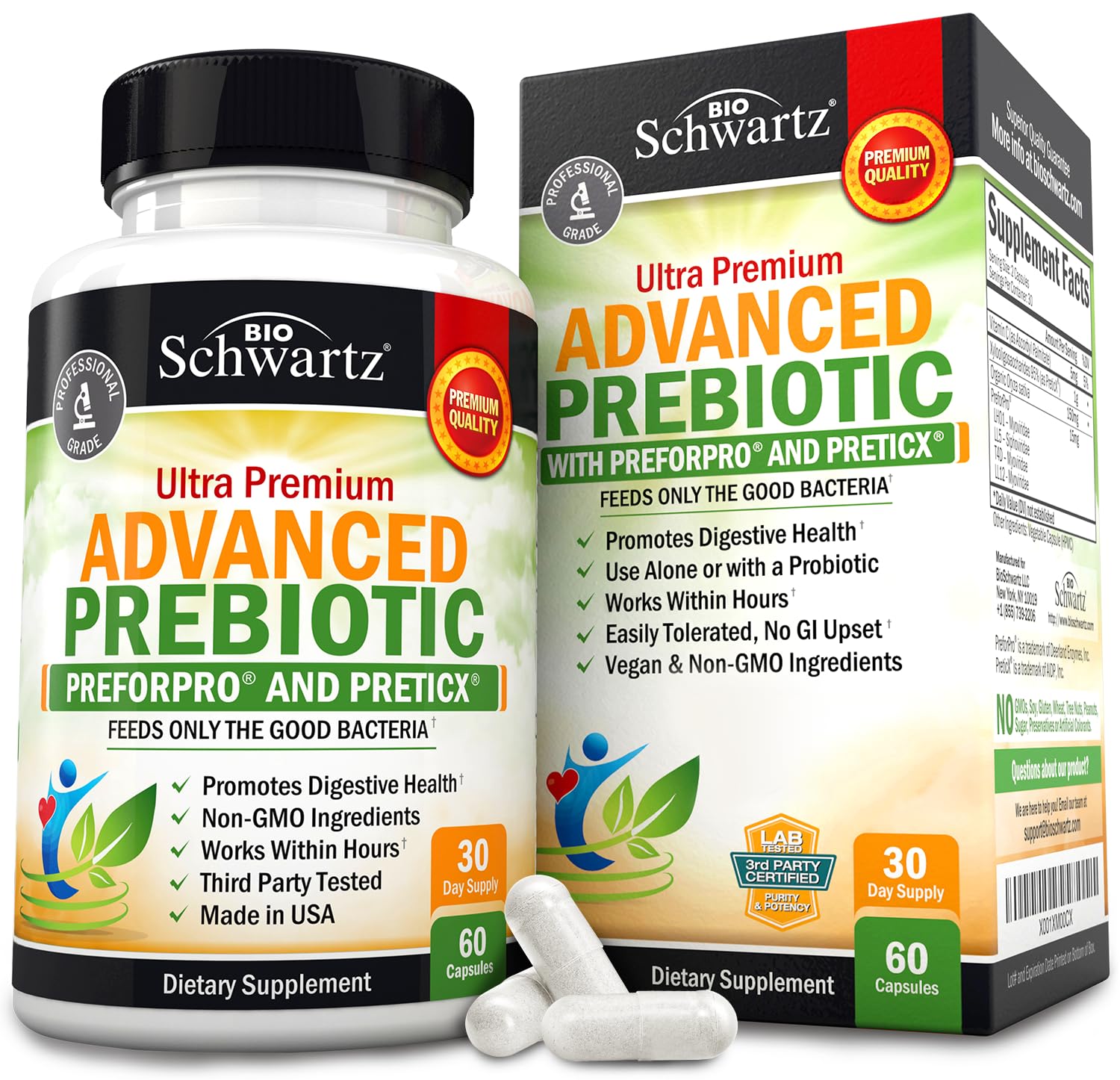 Prebiotics for Advanced Gut Health - Immune System Support & Dietary Fiber