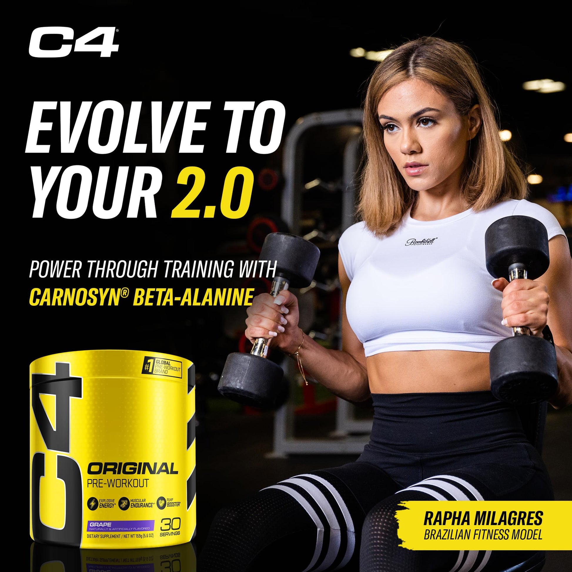 Cellucor C4 Original Pre Workout Powder Grape Sugar Free Preworkout Energy Cellucor