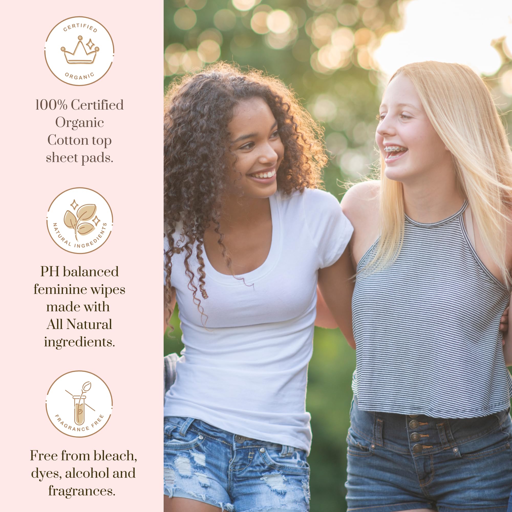 Organic 77 PC Period Kit Moon Box for Teens and Tweens - Organic Cotton Top Sheet Feminine Pads APOPPYCARY