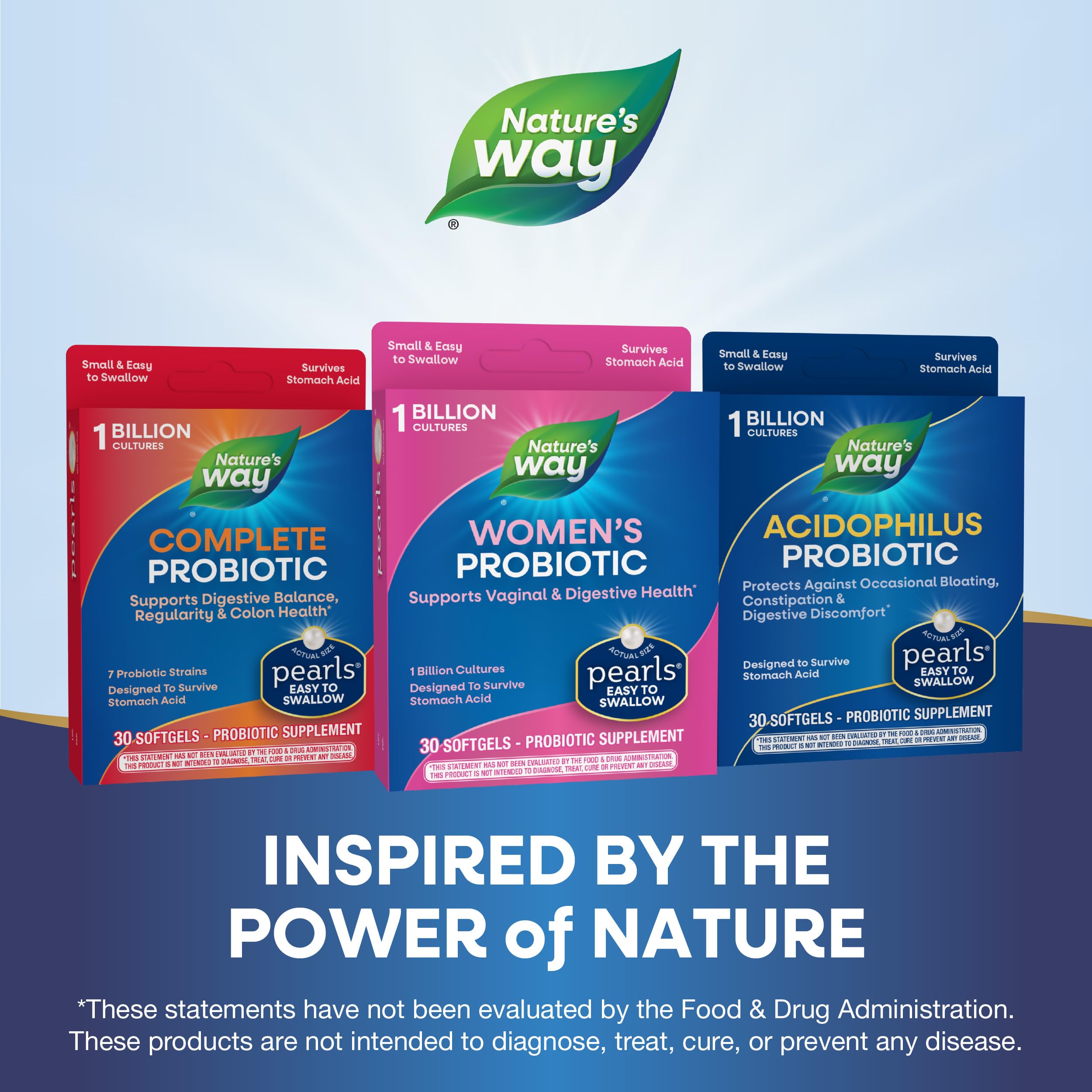 Nature's Way Women's Probiotic Pearls, Supports Vaginal and Digestive Health*, 1 Billion Live Cultures Nature's Way