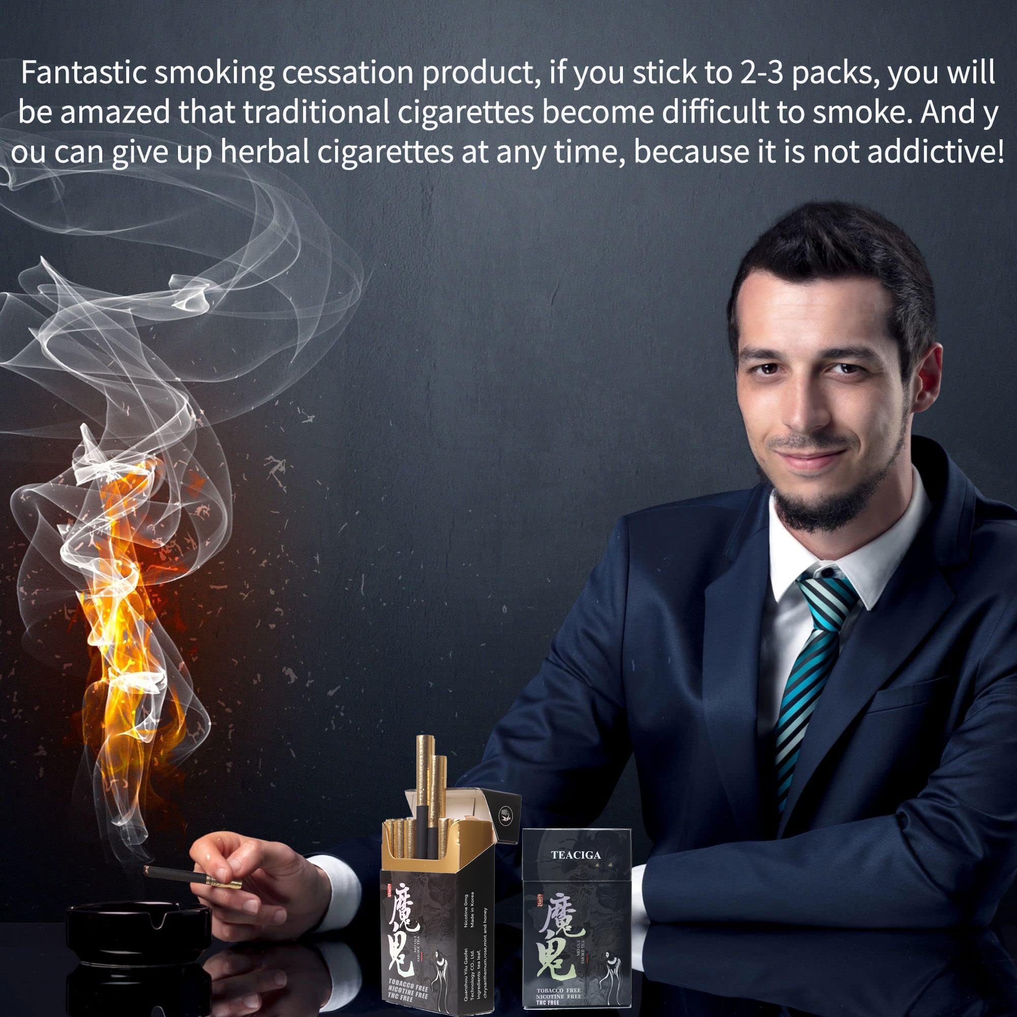 Honey and rose Herbal Cigarettes - Tobacco and Nicotine Free 2 Packs xuan chi