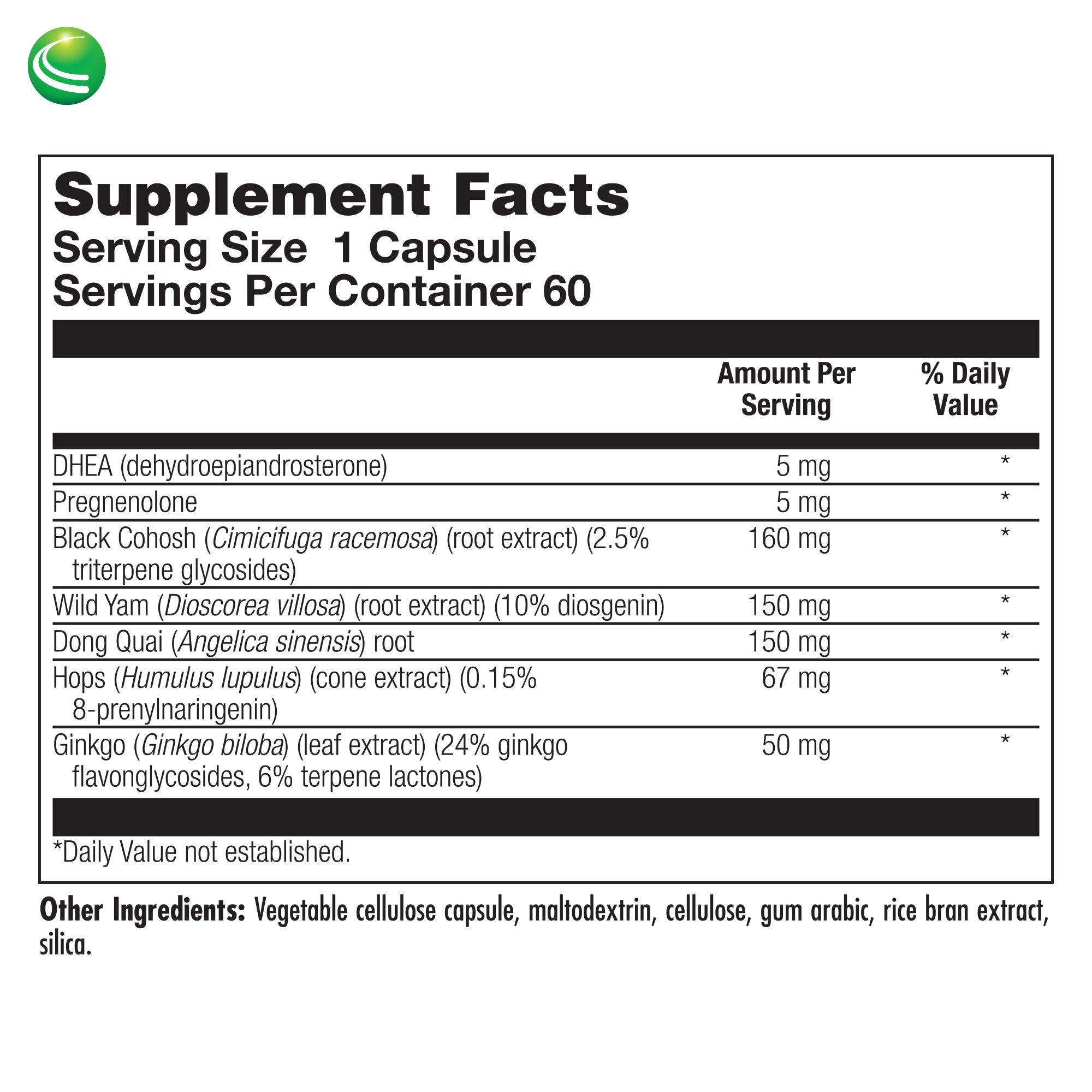 Nutra BioGenesis - BioFem Transition - DHEA, Pregnenolone, Wild Yam, and Dong Quai for Menopause Nutra BioGenesis