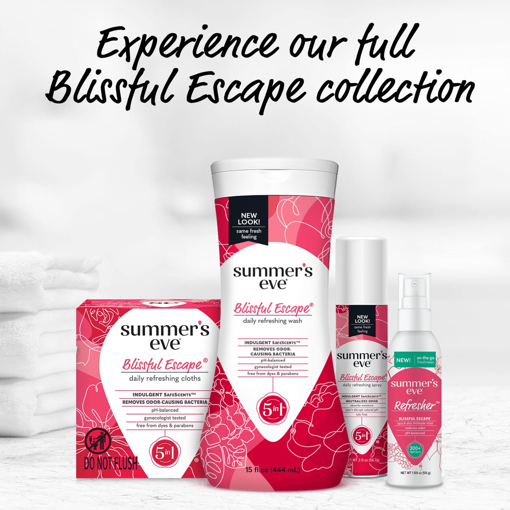 Summer's Eve Blissful Escape Daily Refreshing Feminine Wipes, Removes Summer's Eve