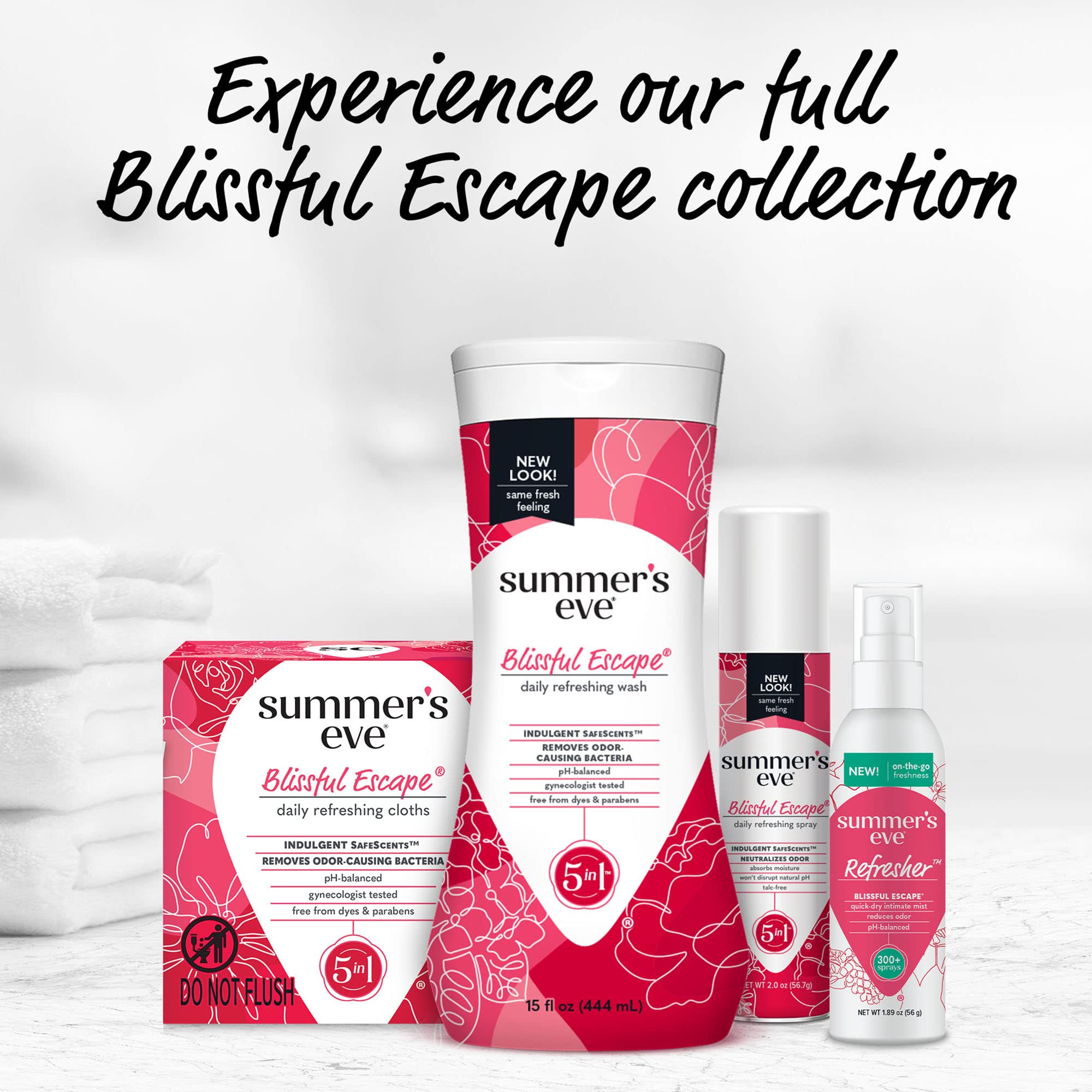Summer's Eve Blissful Escape Daily Refreshing Feminine Wipes, Removes Summer's Eve