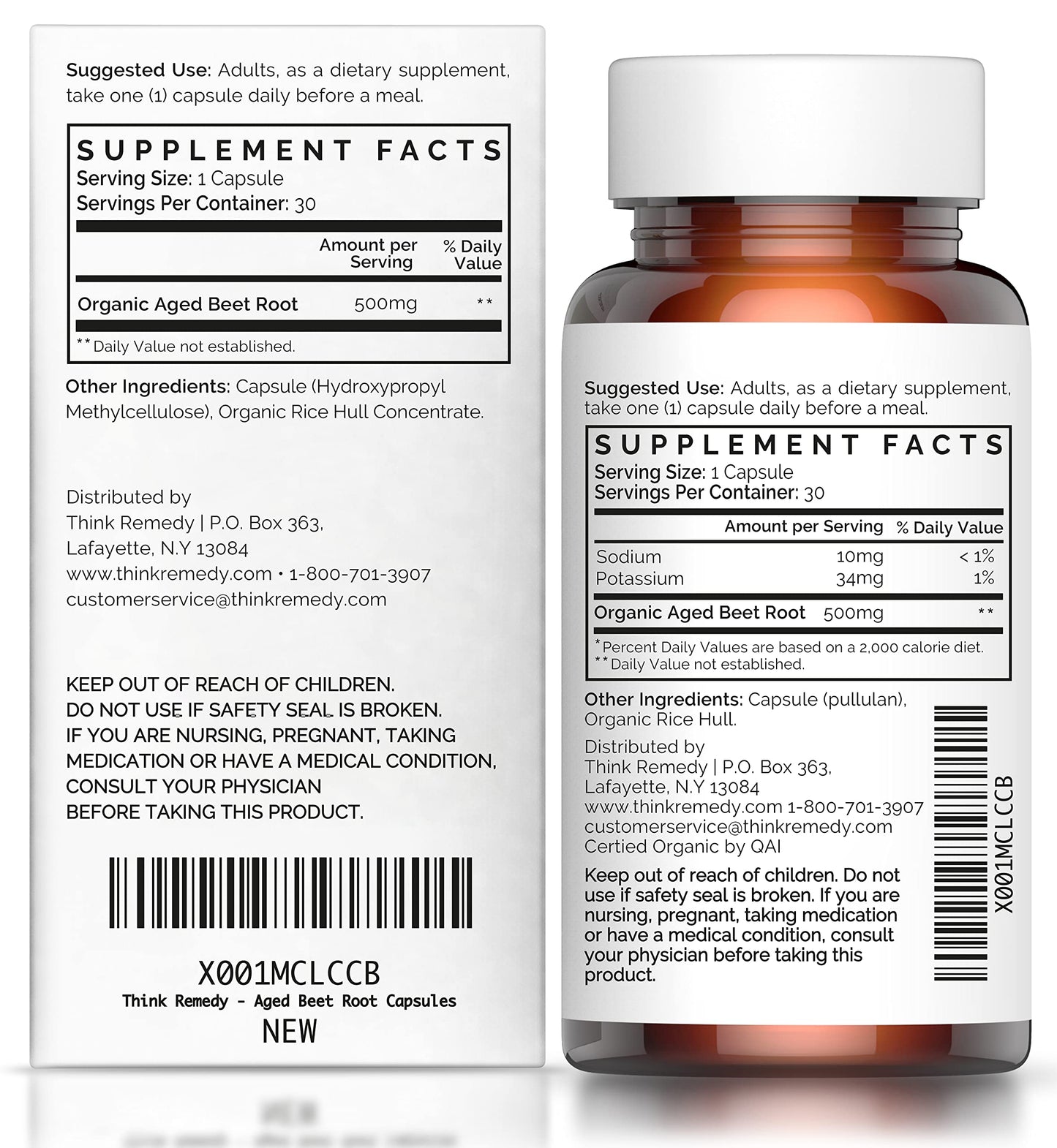 Think Remedy Aged Beet Root Capsules - Beet Pills for Stamina - Organic Beet Root Powder