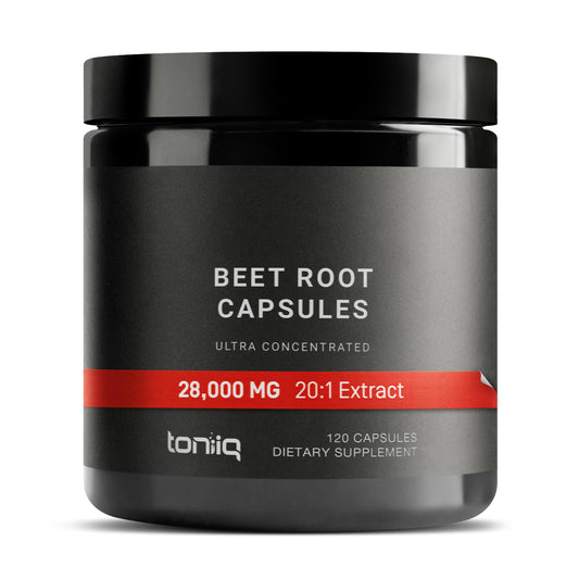 Toniiq 28,000mg 20x Concentrated Extract Beet Root Capsules - Natural Nitric Oxide Booster