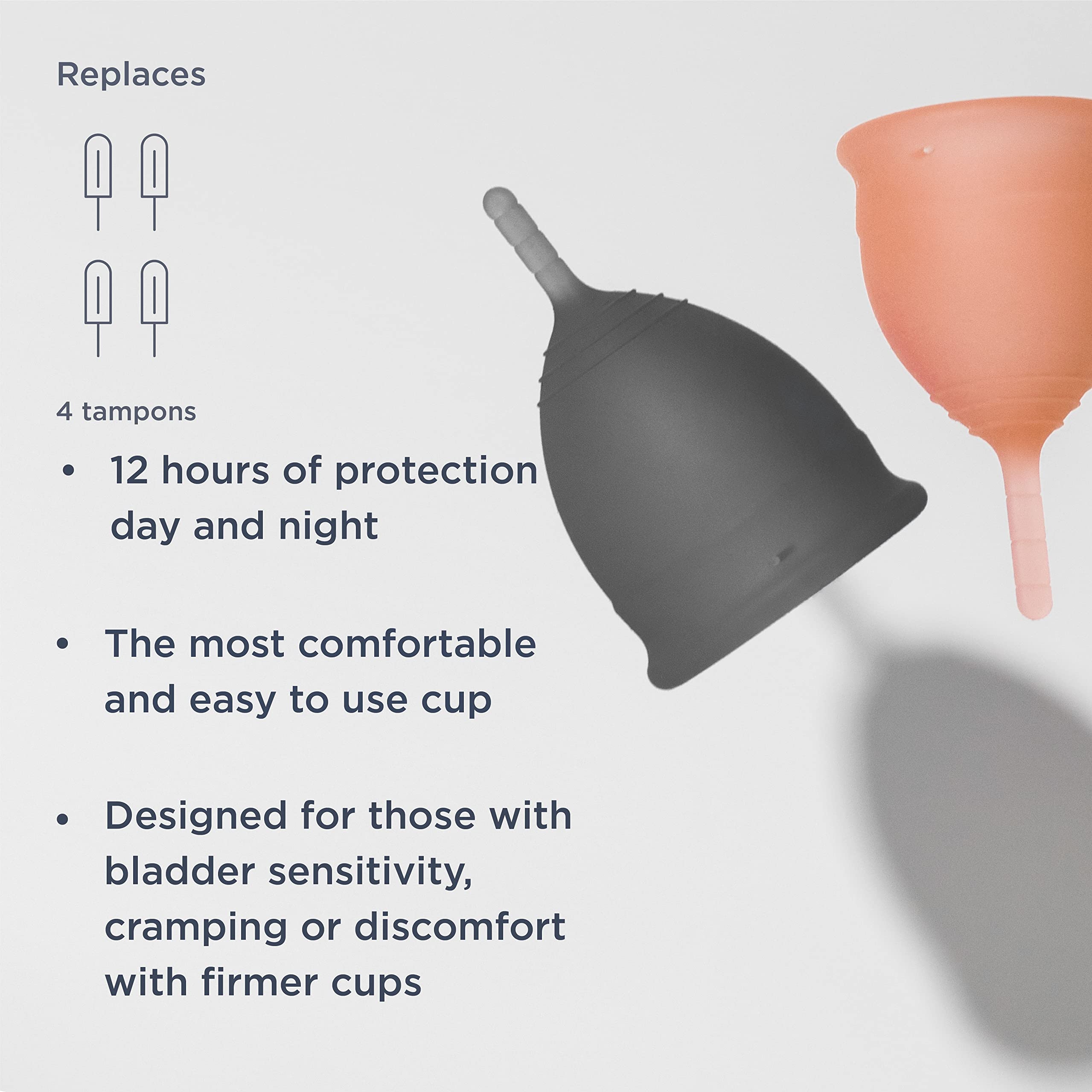Saalt Soft Menstrual Cup - Best Sensitive Reusable Period Cup - Wear for 12 Hours - Tampon and Pad saalt