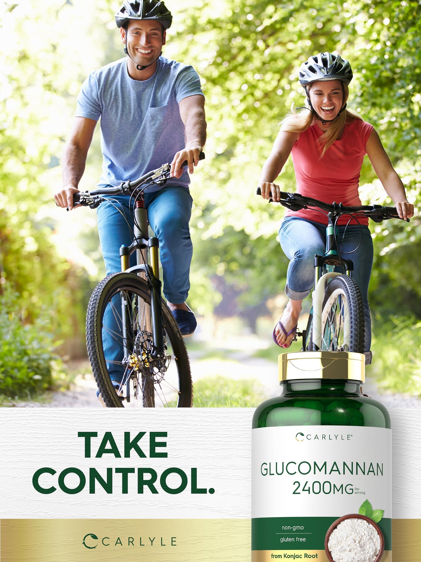 Carlyle Glucomannan Capsules | 200 Count | Soluble Fiber Pills | Non-GMO