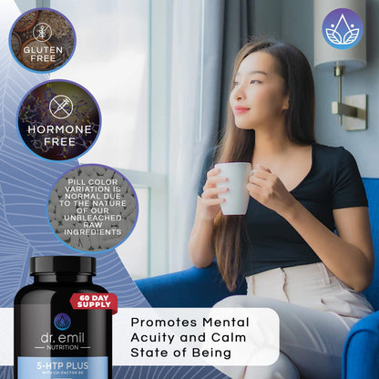 DR EMIL NUTRITION 200 MG 5-HTP Plus with SAM-e for Mood, Stress, and Sleep