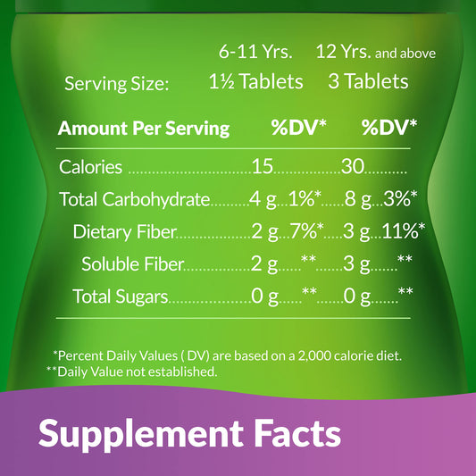 Benefiber Chewable Prebiotic Fiber Supplement Tablets for Digestive Health, Assorted Fruit Flavors