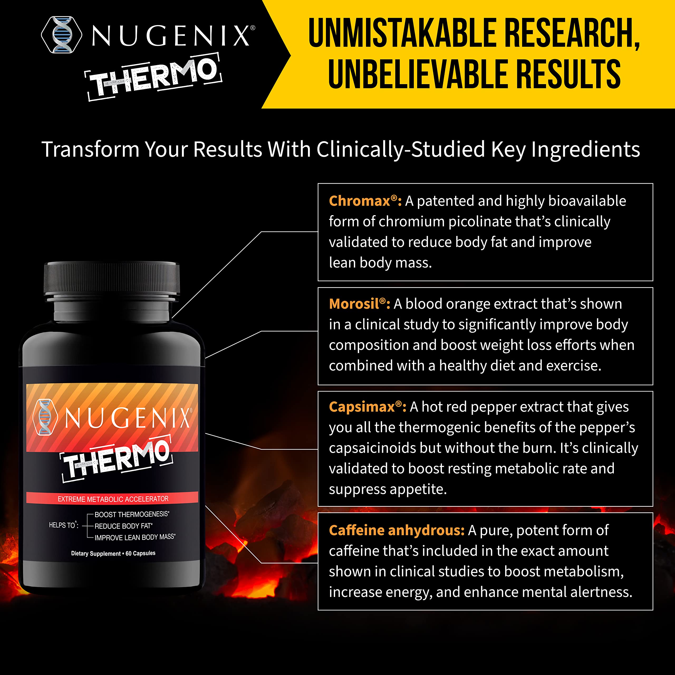 Nugenix Thermo - Thermogenic Fat Burner Supplement Pills for Men, Extreme Metabolic Accelerator Nugenix