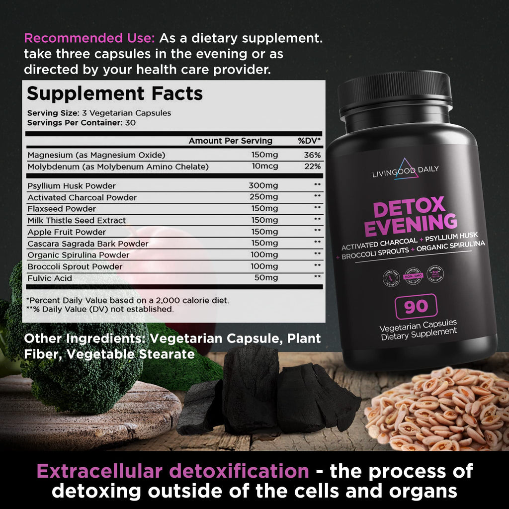 Livingood Daily Detox Pills - Full Body Detox Cleanse for Women & Men with Milk Thistle