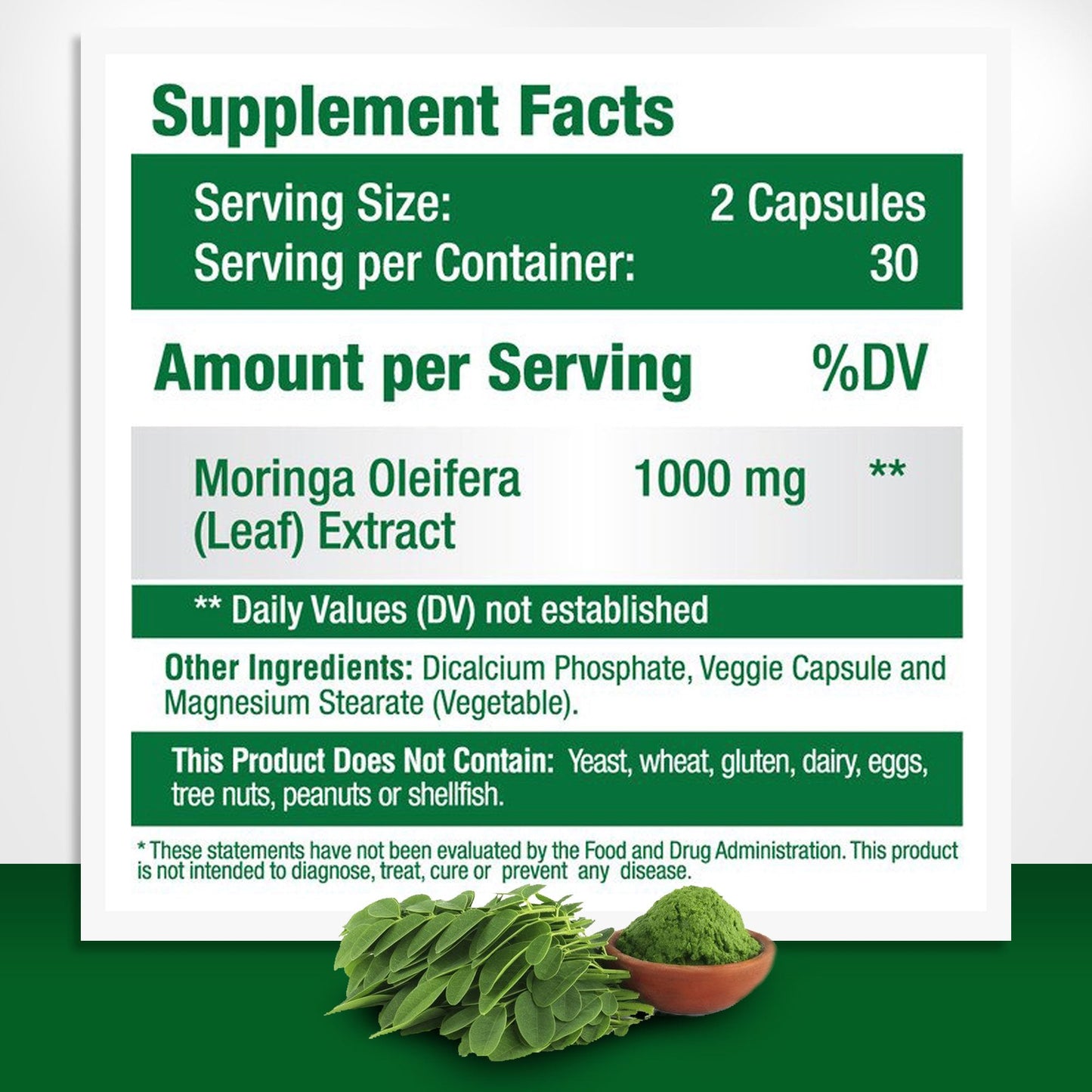 GreeNatr Pure Moringa Oleifera for Mood Enhancement Plus Menopause Support Complex for Hot Flashes