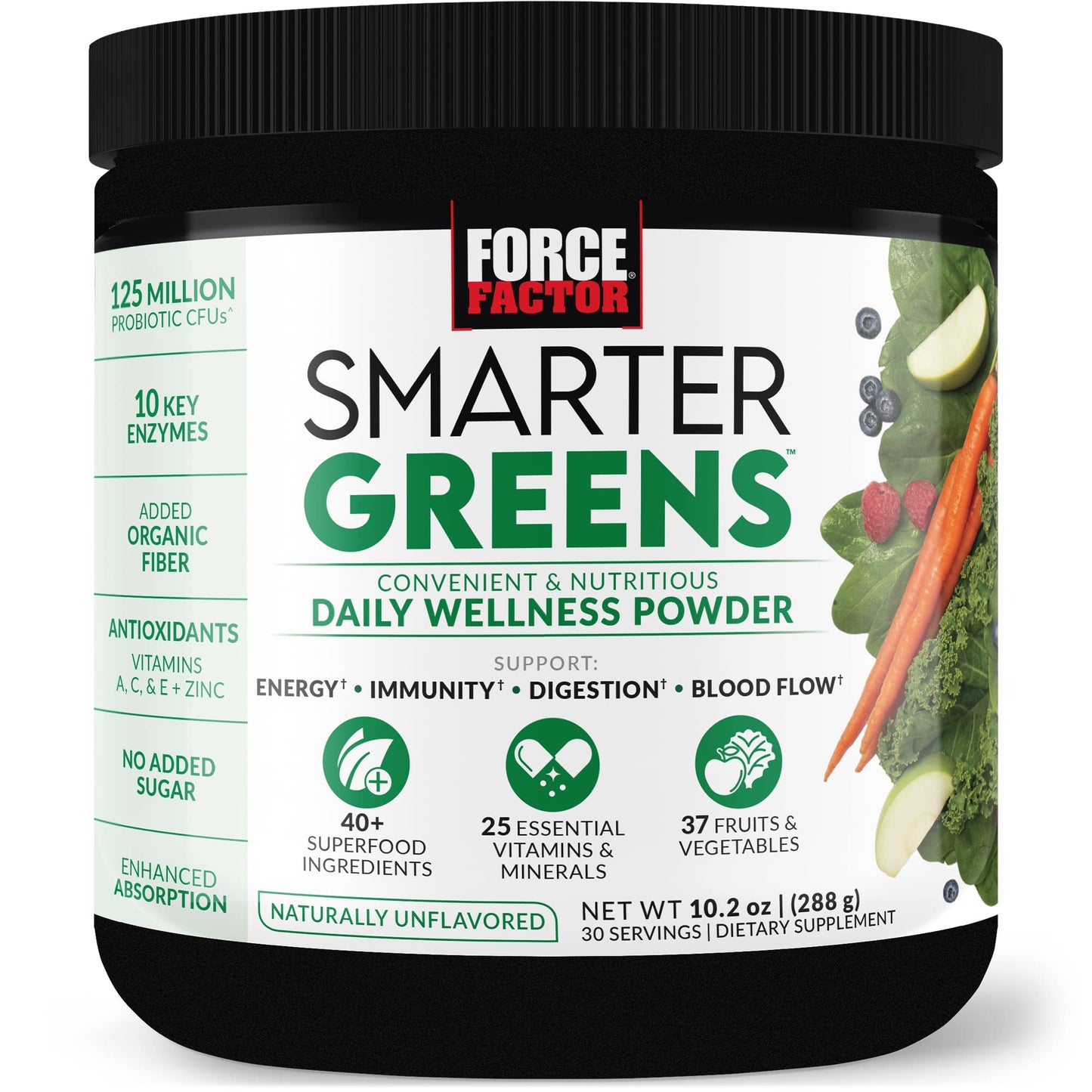Force Factor Total Beets Drink Mix Superfood Powder with Nitrates to Support Circulation,Blood Flow & Smarter Greens Daily Wellness Powder to Support Energy, Immunity & Digestion