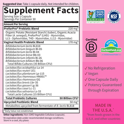 Garden of Life Dr Formulated Once Daily 3-in-1 Complete Prebiotics, Postbiotics