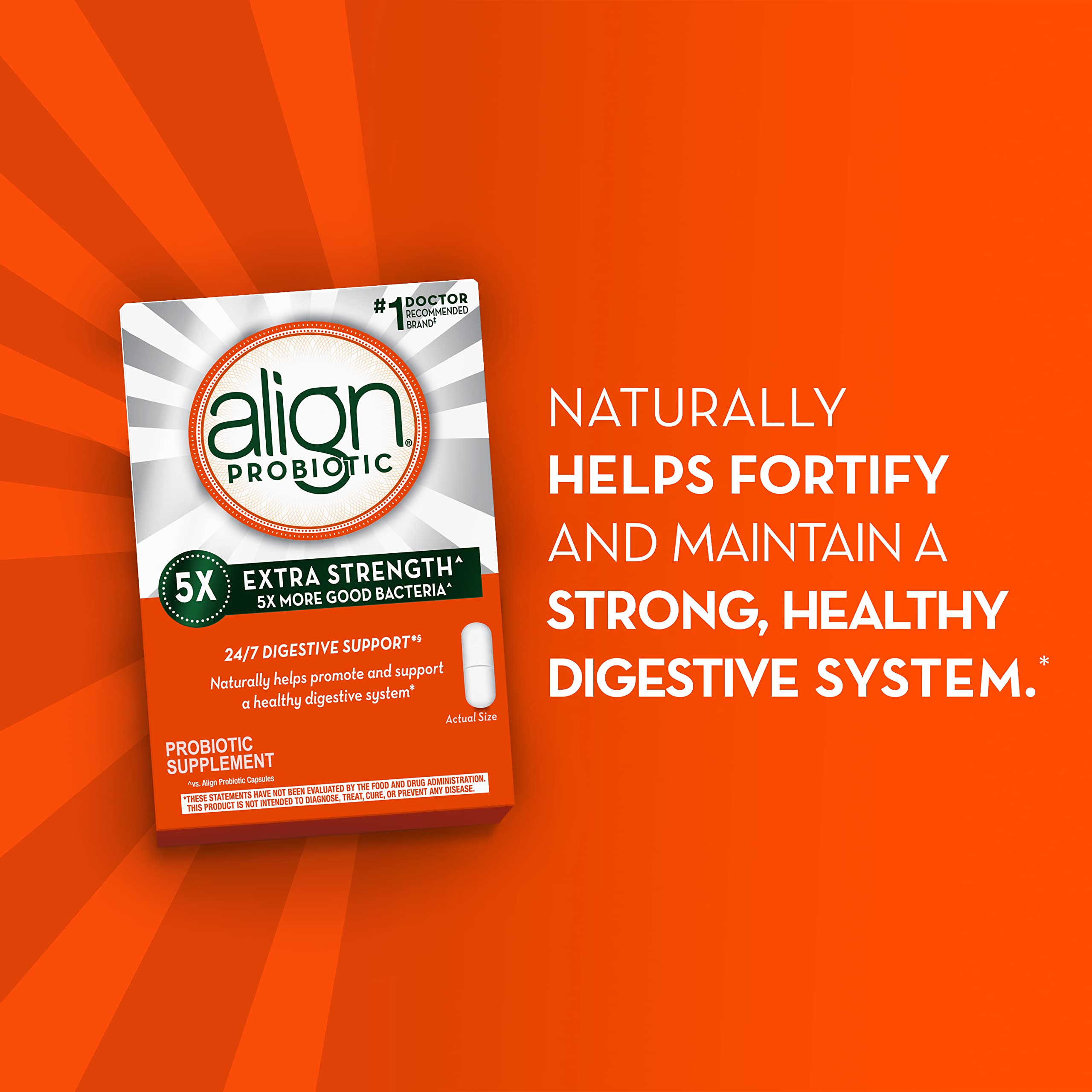 Align Probiotic Extra Strength, Probiotics for Women and Men, #1 Doctor Recommended Align