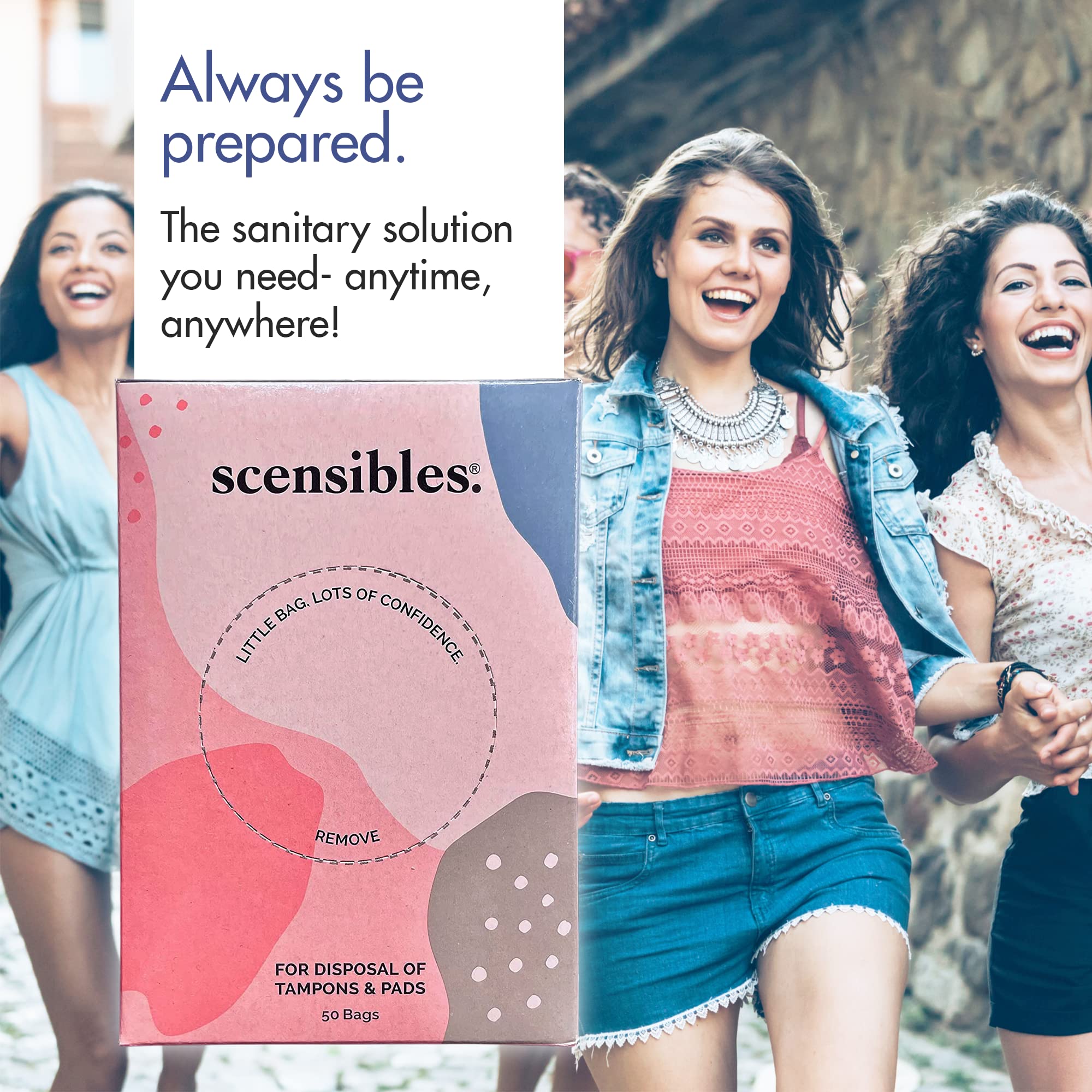 Scensibles Personal Care Disposal Bags (50 Count) - For Tampons, Pads, Liners, Condoms & More SCENSIBLES