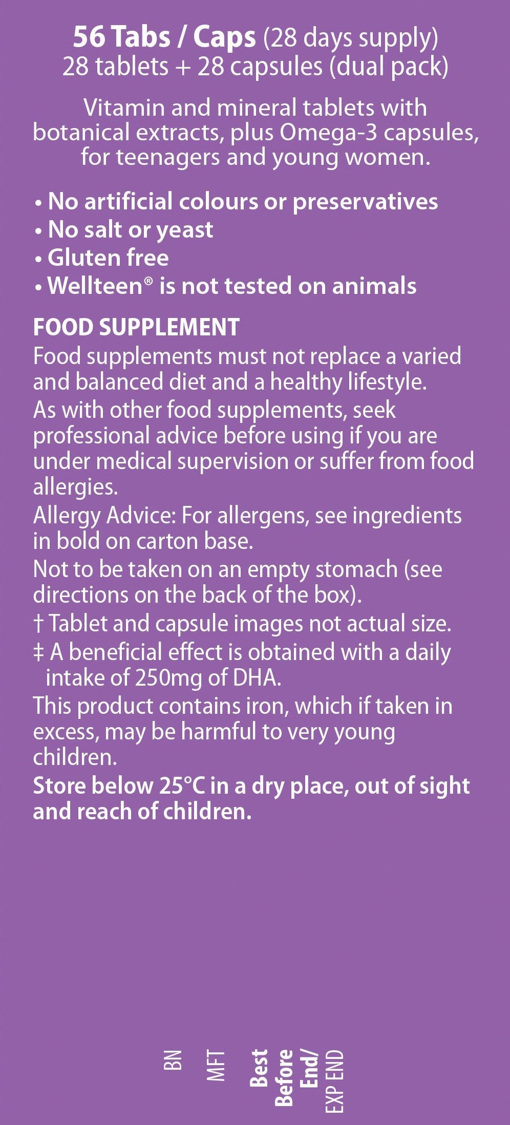 Vitabiotics Wellteen Her Plus - 56 Tablets/Capsules, 56 Count (Pack of 1)