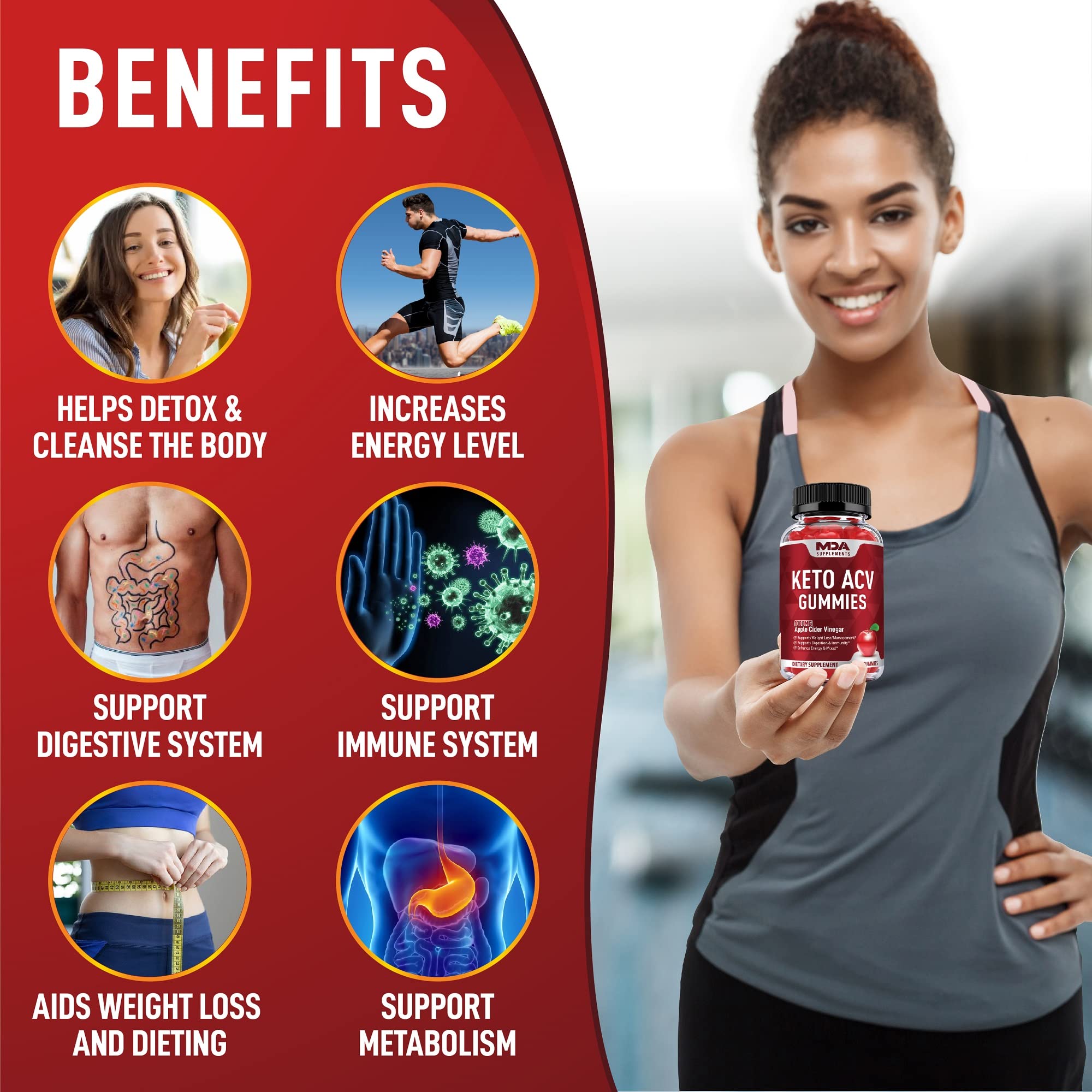 Keto ACV Gummies Advanced Weight Loss, Apple Cider Vinegar Gummies, ACV Keto Gummies