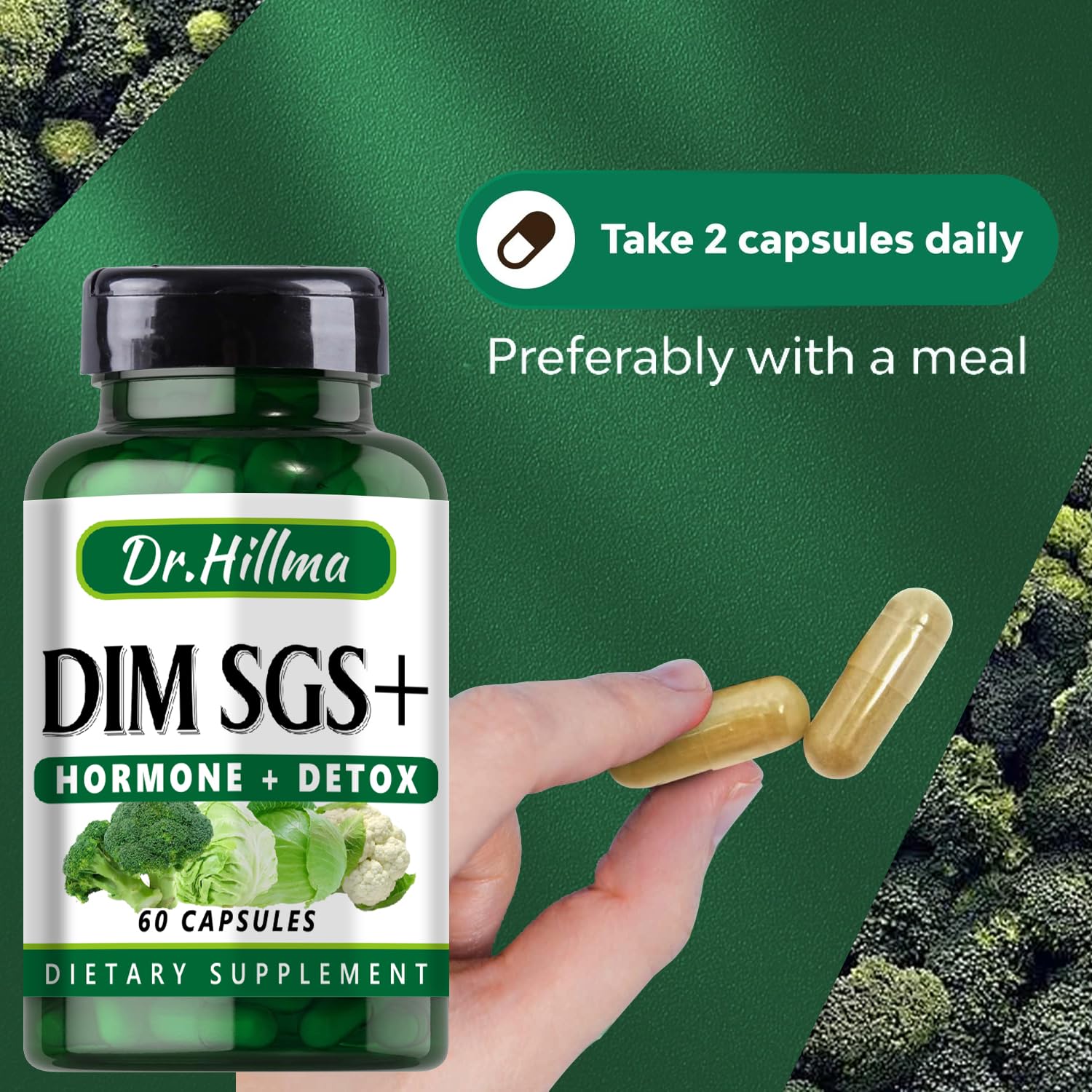 DIM Supplement 200mg Balance Your Hormones Naturally | Hormonal Harmony for Women & Men Dr.hillma