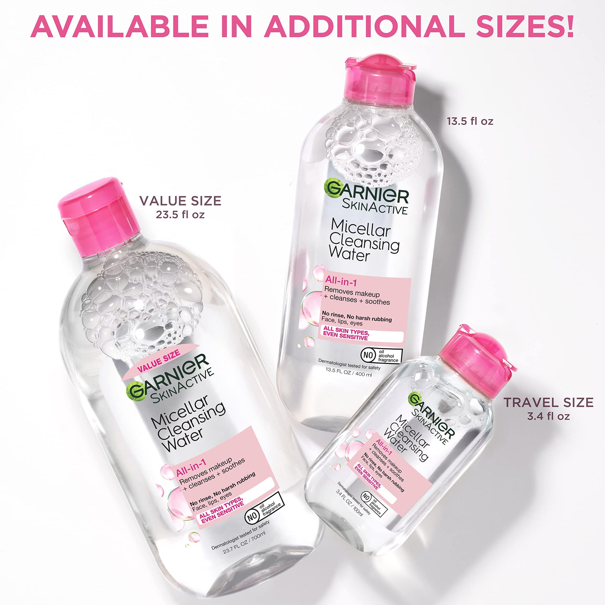 Garnier SkinActive Micellar Cleansing Water, For All Skin Types, 3.4 fl; oz., 3 Count Garnier