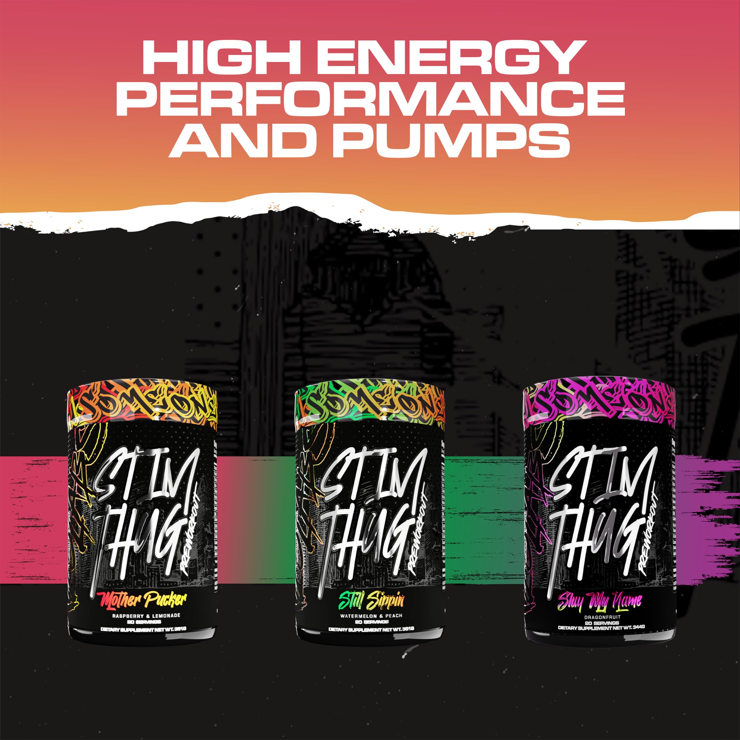 KILO LABS Pre Workout Powder | Stim Thug Preworkout for Men and Women | Hydrating Flavors of Energy & Electrolytes to Improve Focus and Pump | 20 Servings