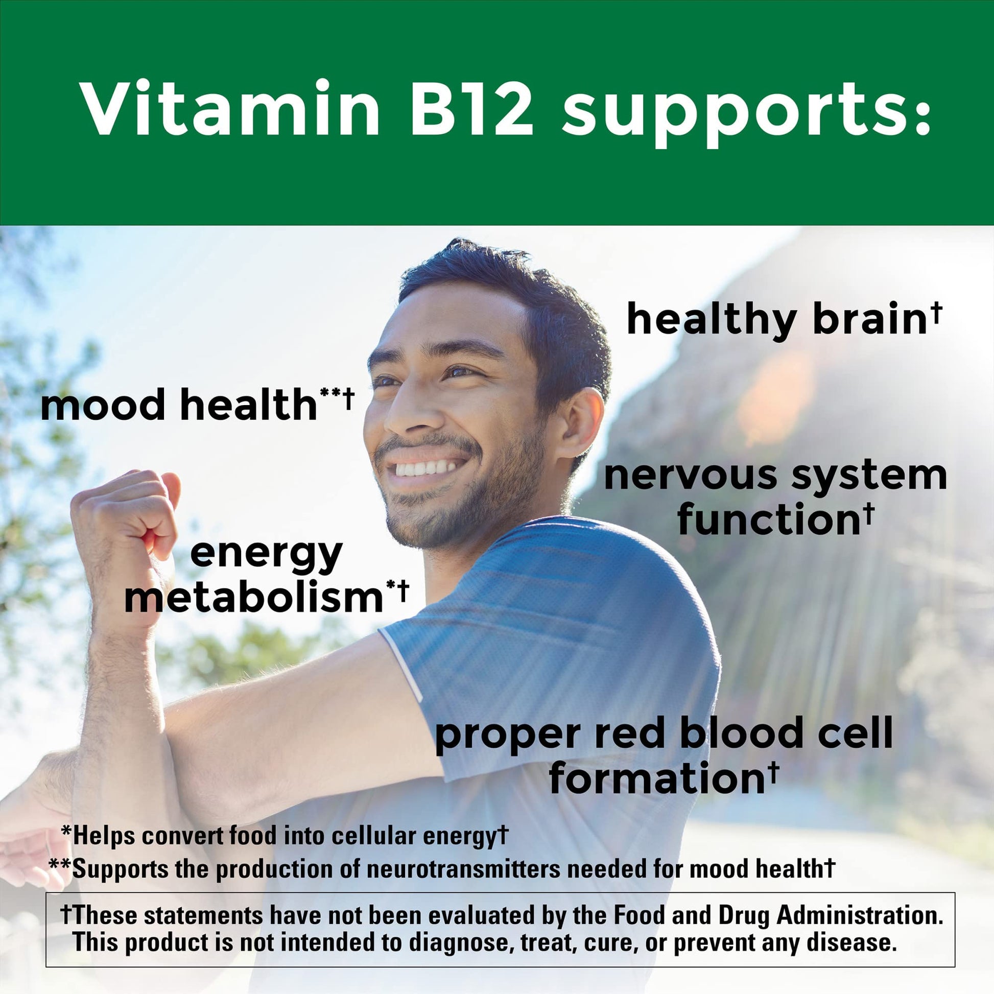 Nature Made Vitamin B12 1000 mcg, Dietary Supplement For Energy Metabolism Support Nature Made