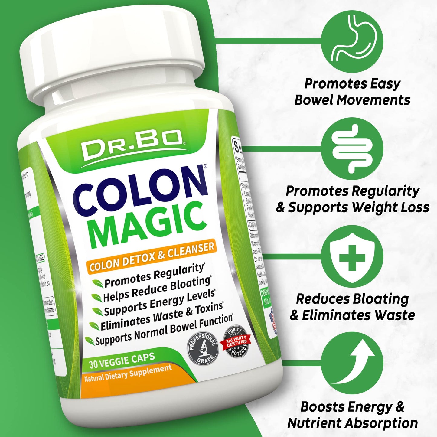 Colon Cleanse Detox Formula - Natural Bowel Cleanser Pills for Intestinal Bloating & Fast Digestive