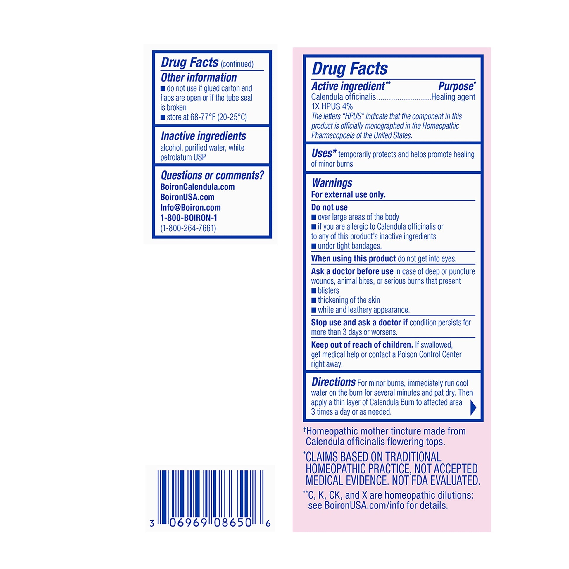 Boiron Calendula Burn Ointment for Relief from Minor Burns from Cooking, Friction, or Sunburns - 1 oz Boiron