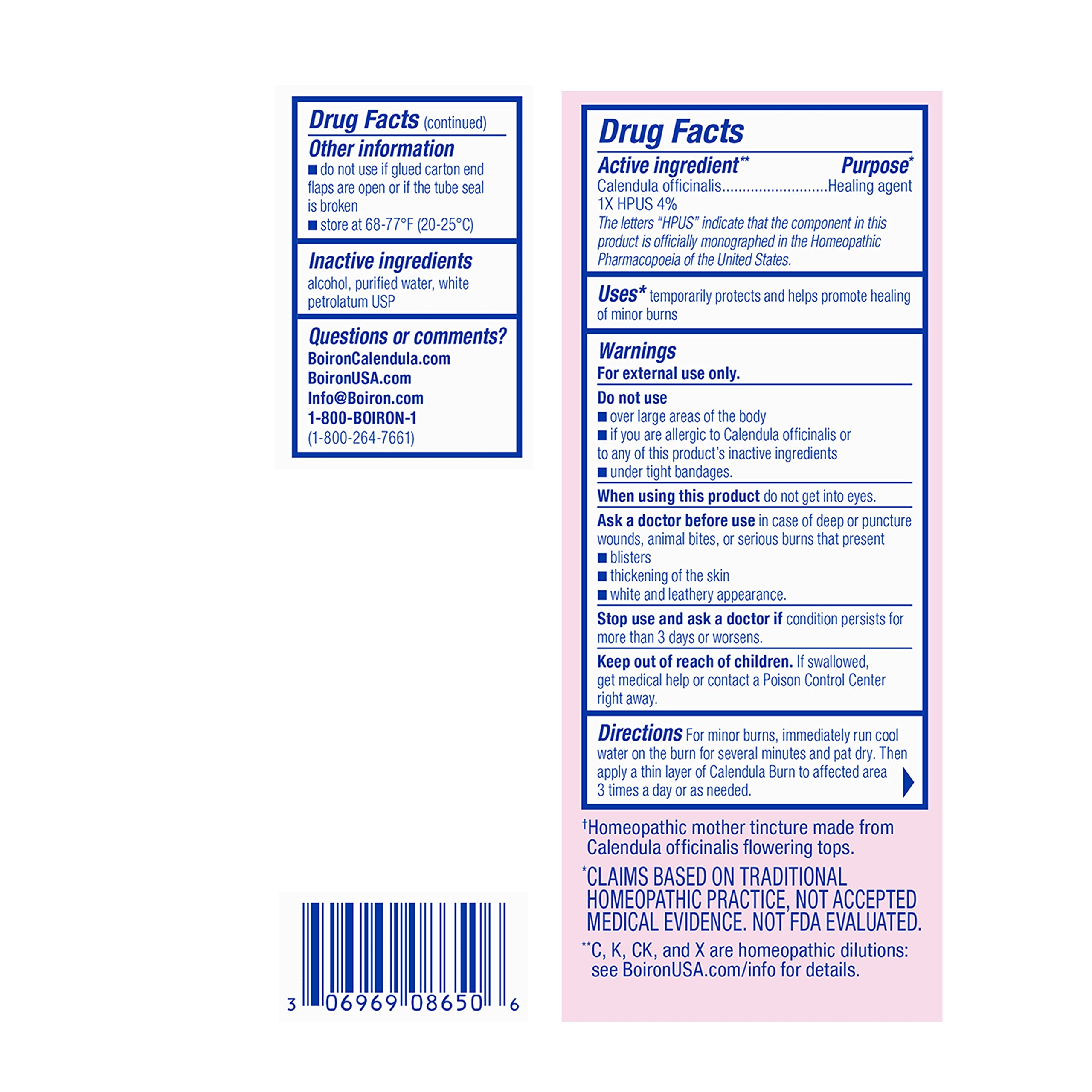 Boiron Calendula Burn Ointment for Relief from Minor Burns from Cooking, Friction, or Sunburns - 1 oz Boiron