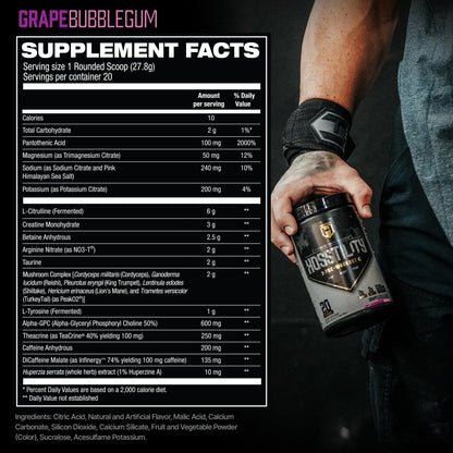 HOSSTILE Hosstility Pre Workout, All-in-One Pre Workout Powder for Men and Women