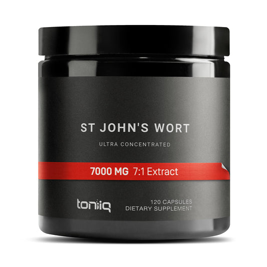 1,000mg Ultra High Strength St. John's Wort Capsules (Non-GMO) - 7X Concentrated
