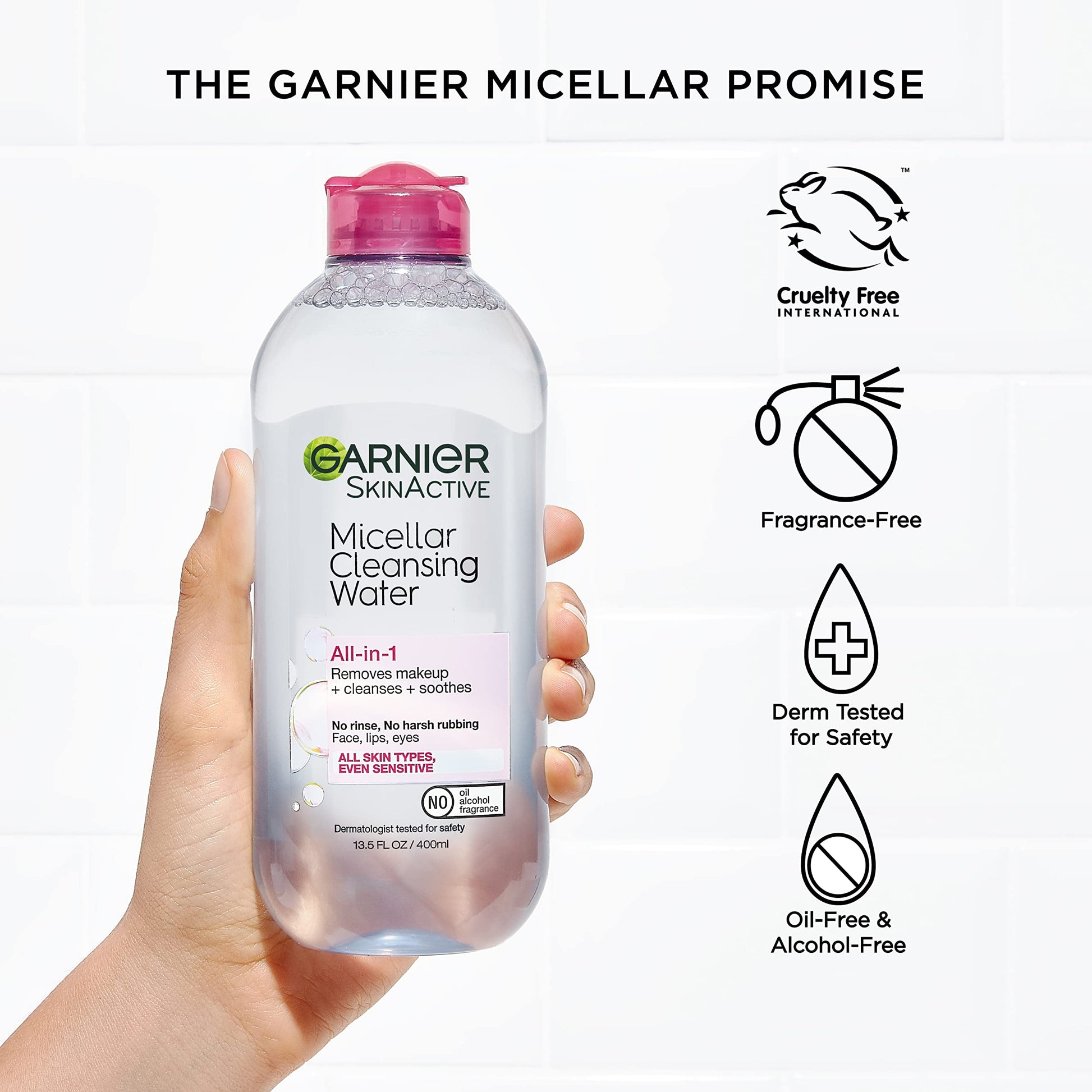 Garnier SkinActive Micellar Cleansing Water, For All Skin Types, 3.4 fl; oz., 3 Count Garnier
