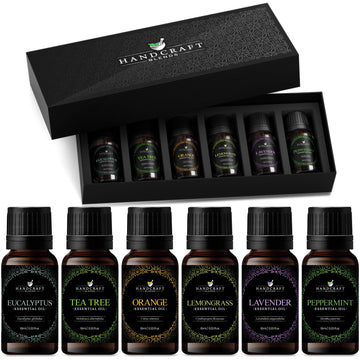 Handcraft Essential Oils Set – Top 6 Essential Oil Diffuser Oils for Home, Candle Making, Aromatherapy Oils