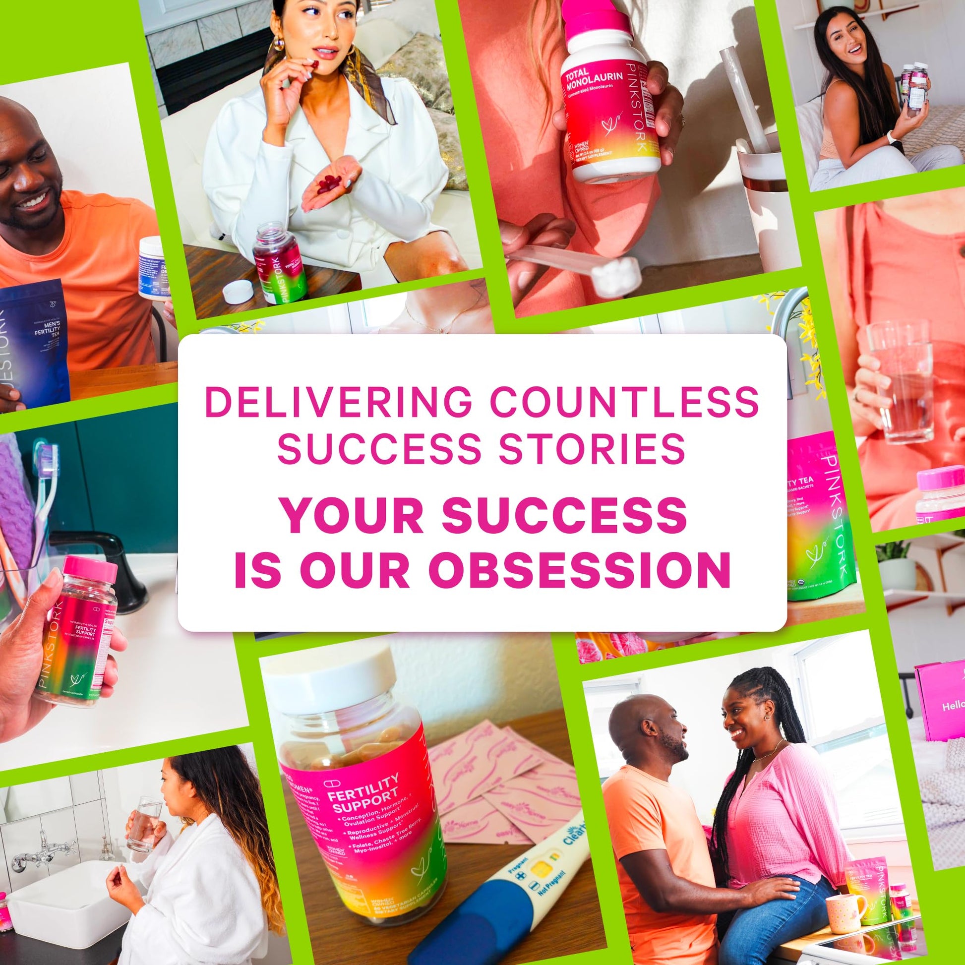 Pink Stork Fertility Support Probiotics for Women with Ashwagandha for Vaginal Health, Conception Pink Stork