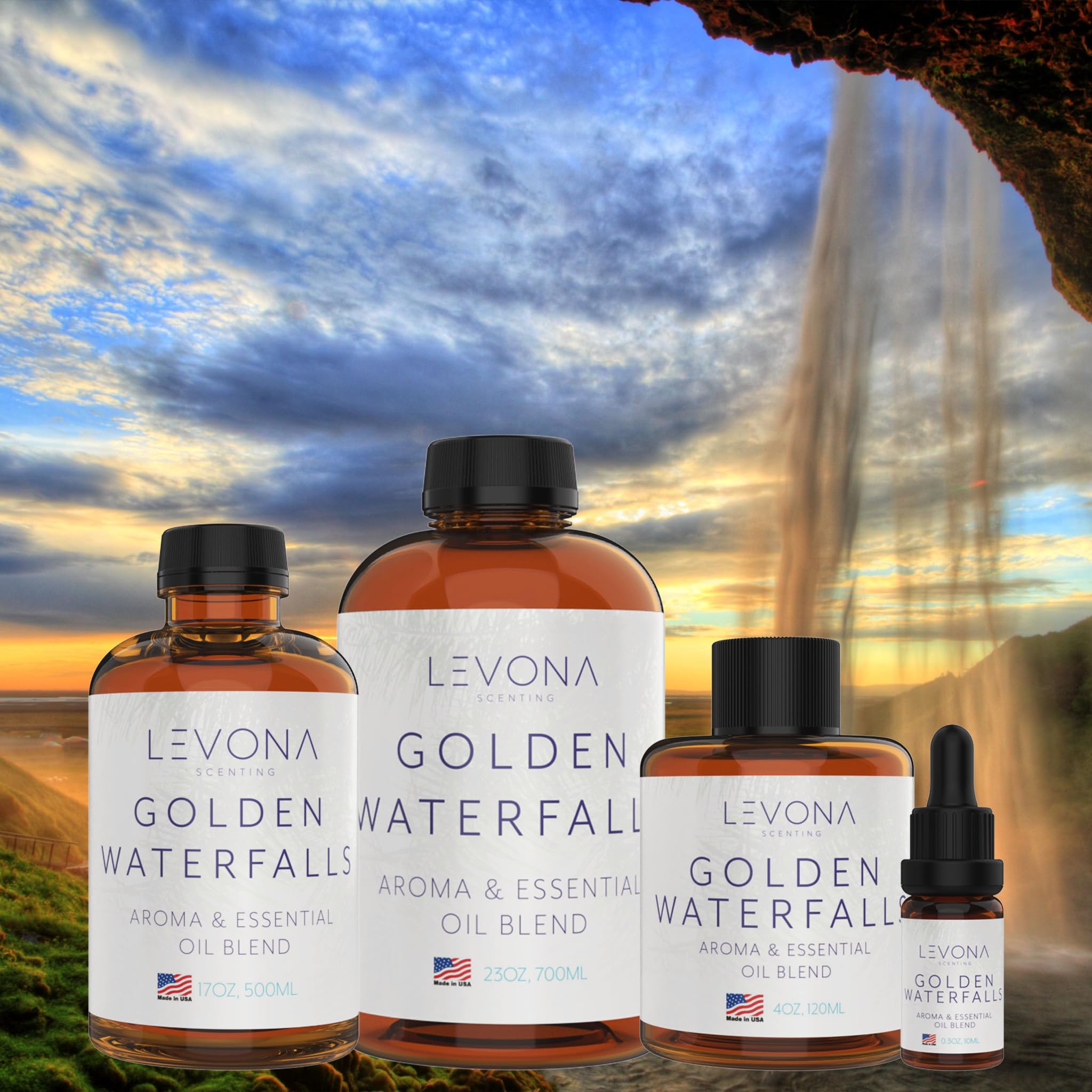 Levona Scent Pure Essential Oils for Diffusers for Home, Hotel & Office - Golden Waterfalls LEVONA SCENT