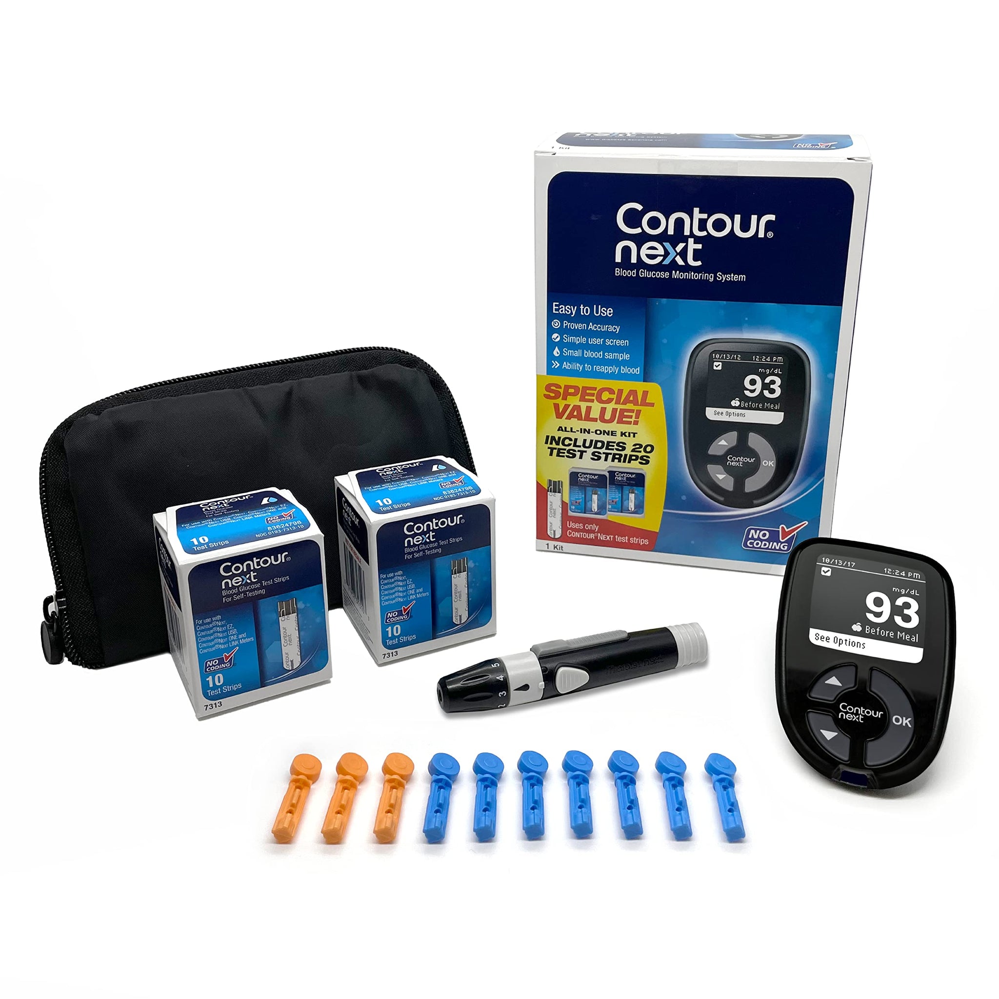 Ascensia Contour Next Blood Glucose Monitoring System – All-in-One Kit Heath Secret