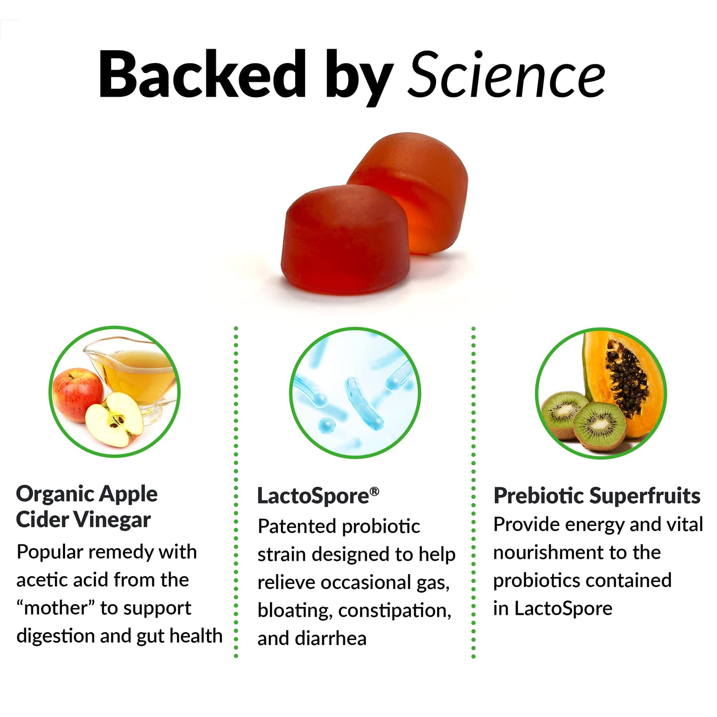 Force Factor ProbioSlim Apple Cider Vinegar Gummies with Organic, LactoSpore
