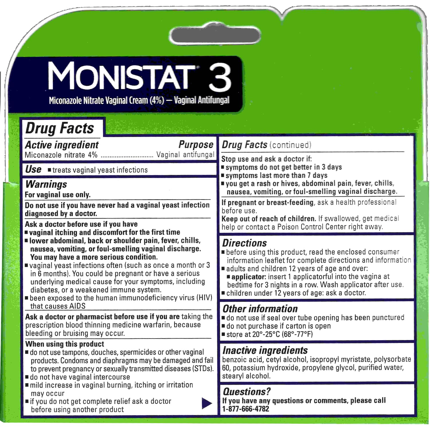 Monistat 3 Cream, 3-Day Treatment for Women: 1x Reusable Applicator & 1x 25g External Anti-Itch Cream Bundle (Pack of 2) Monistat