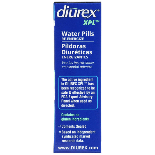 Diurex XPL Re-energizing Water Pills - Relieve Bloating & Fatigue - 22 Count