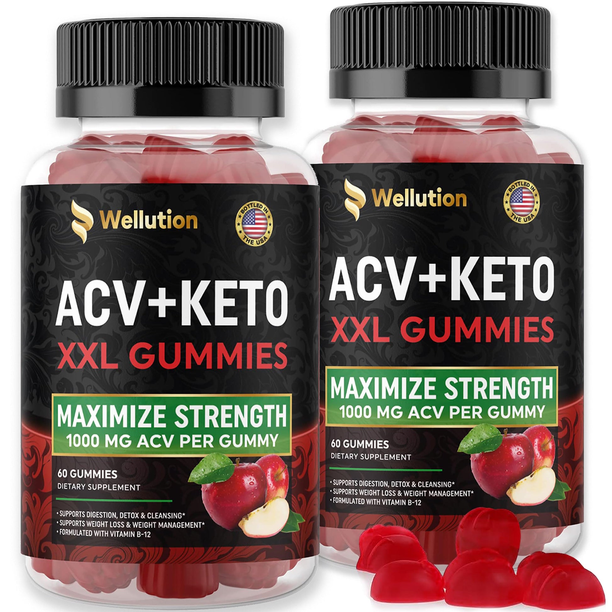 WELLUTION (2 Pack Gummies Apple Cider Vinegar - Formulated to Support Healthy Weight