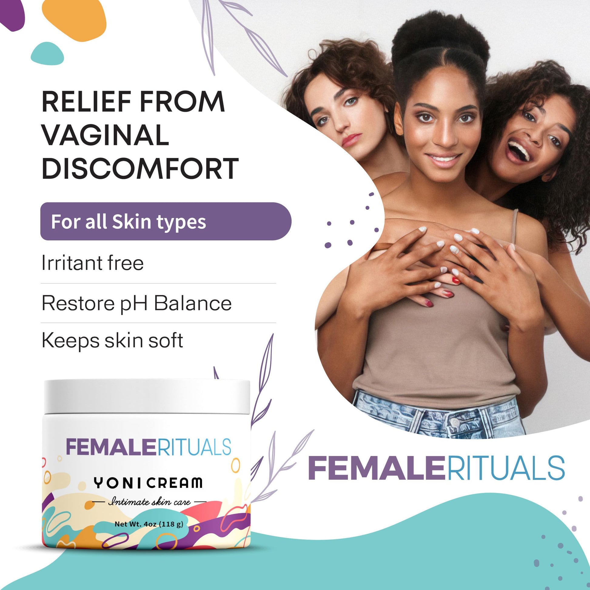 FEMALE RITUALS Vulva Moisturizing Cream - Vulva Care Balm - Clinically Tested Vaginal Moisturizer FEMALE RITUALS