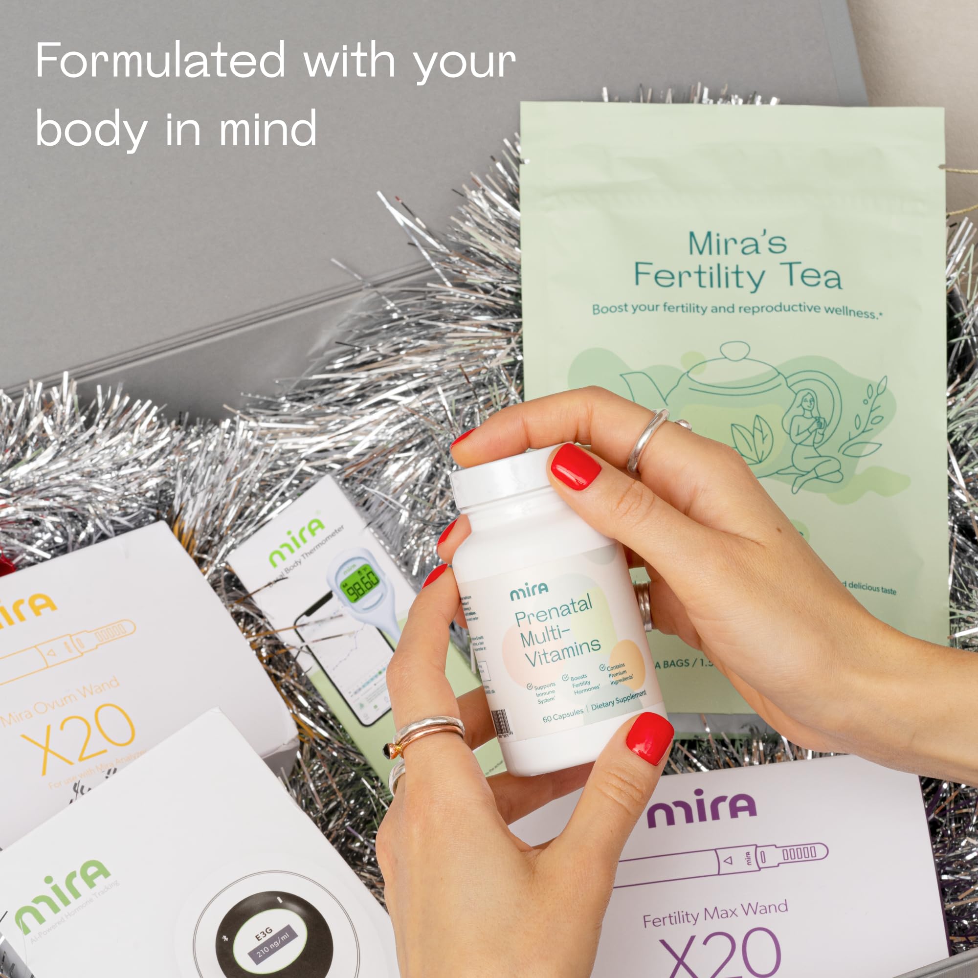 MIRA Prenatal Multi-Vitamins for Women, Folate (Folic Acid) & Choline, Supplement for Before, During MIRA