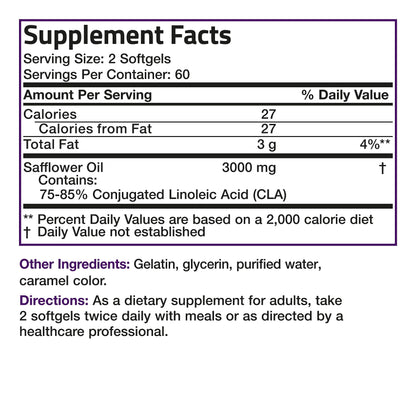Bronson CLA 3000 Extra High Potency Supports Healthy Weight Manage