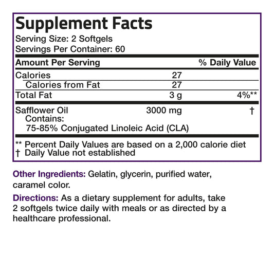 Bronson CLA 3000 Extra High Potency Supports Healthy Weight Manage