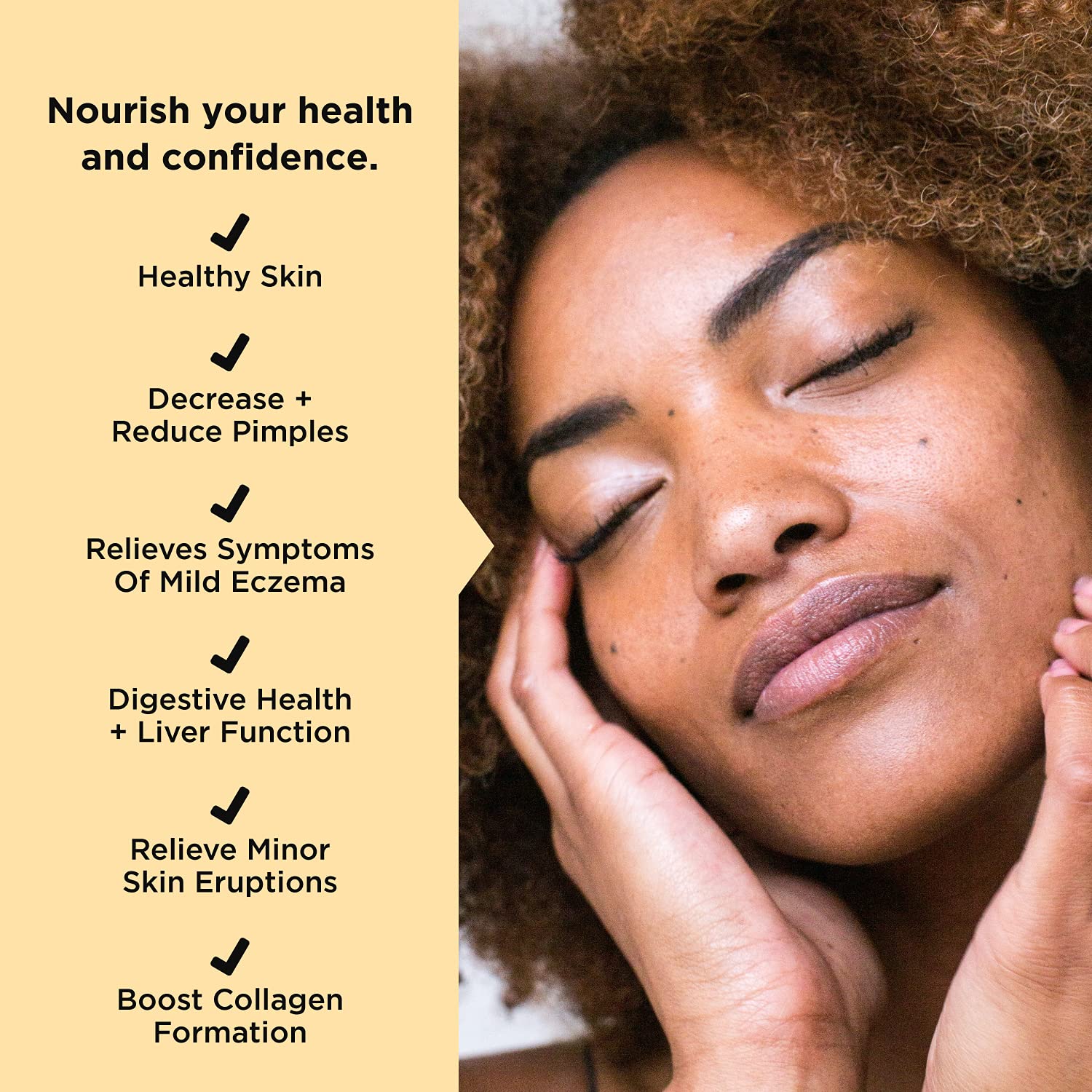 JSHealth Vitamins Skin and Digestion Formula | Skin Supplement with Zinc | Burdock