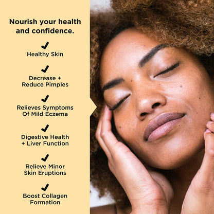 JSHealth Vitamins Skin and Digestion Formula | Skin Supplement with Zinc | Burdock