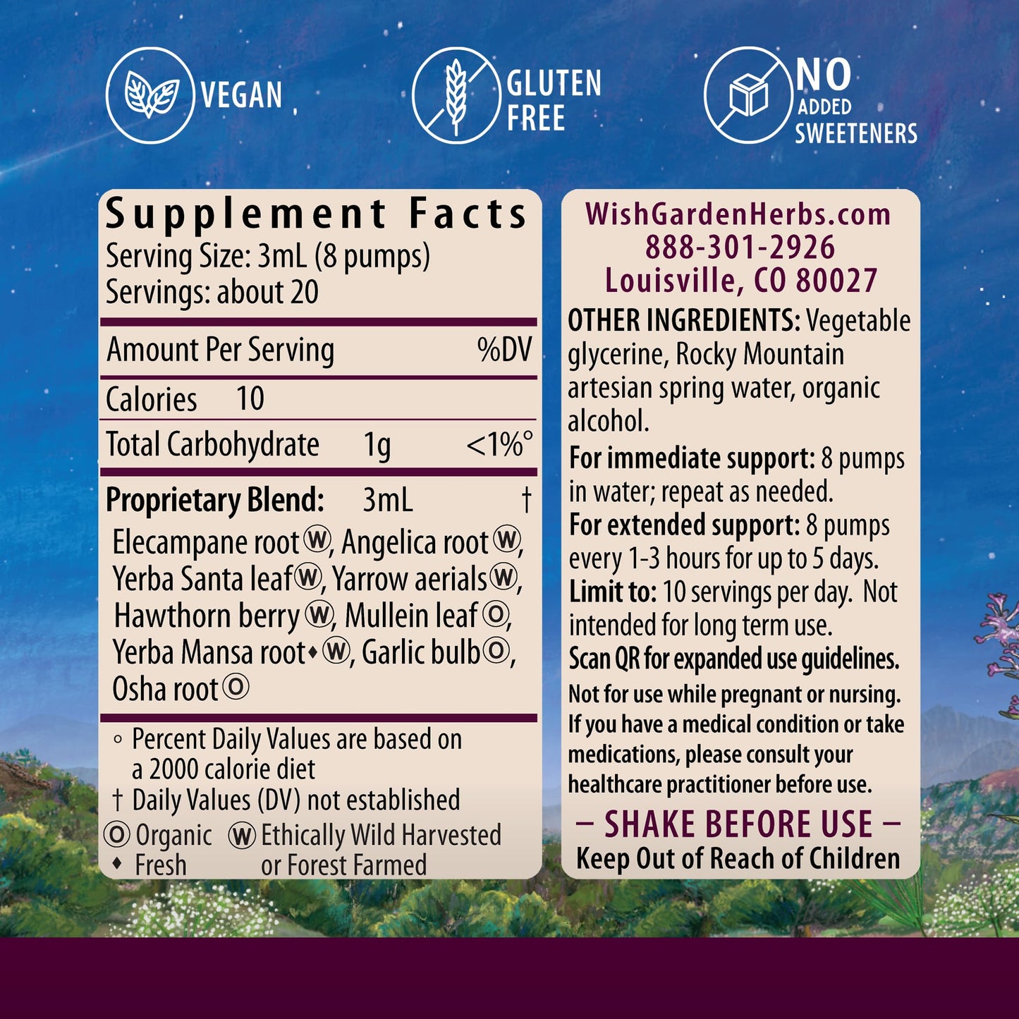 WishGarden Herbs Deep Lung & Bronchial Support - Natural Lung Support Supplement