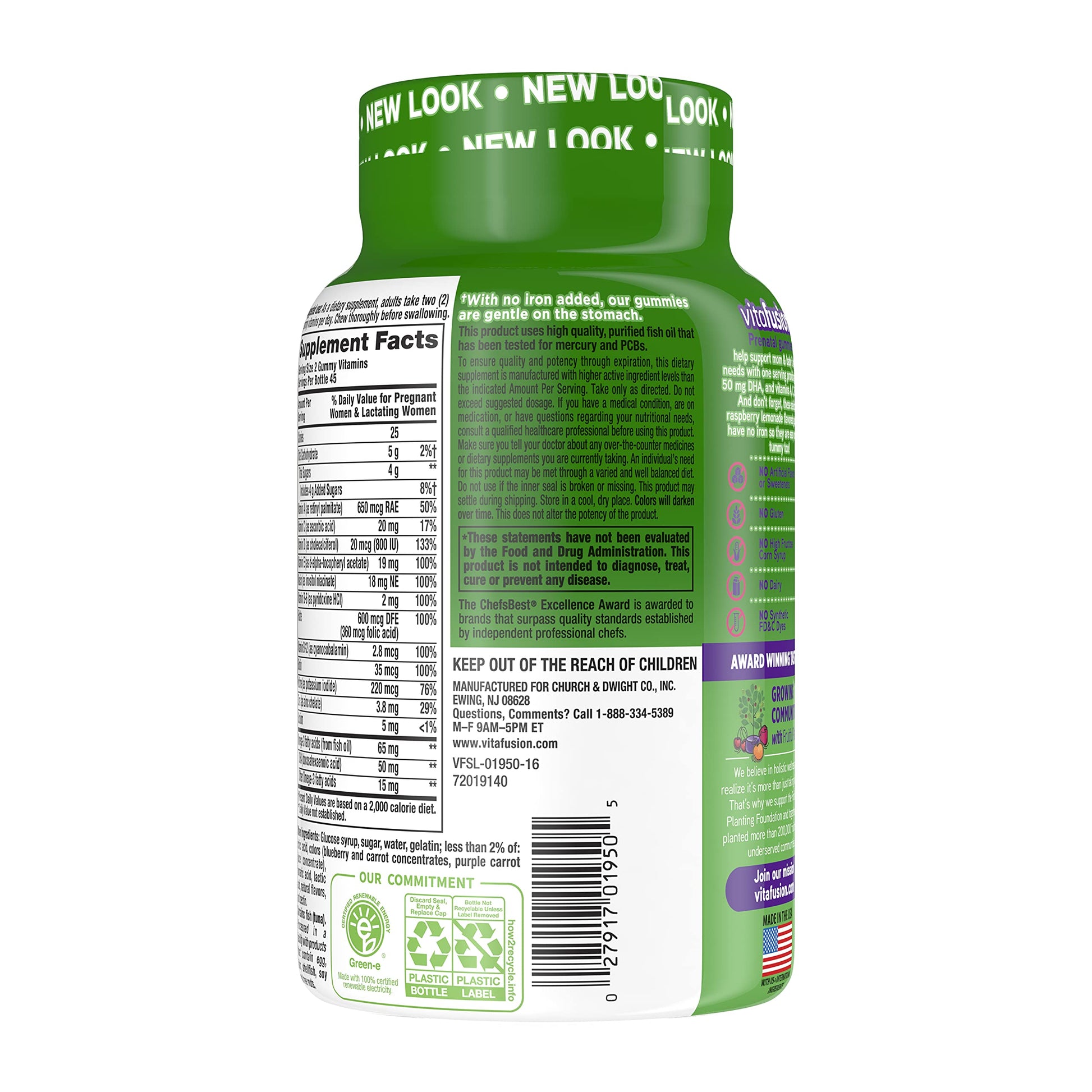 Vitafusion PreNatal Multi Vitamins, 90 Gummies each (Value Pack of 2) Vitafusion