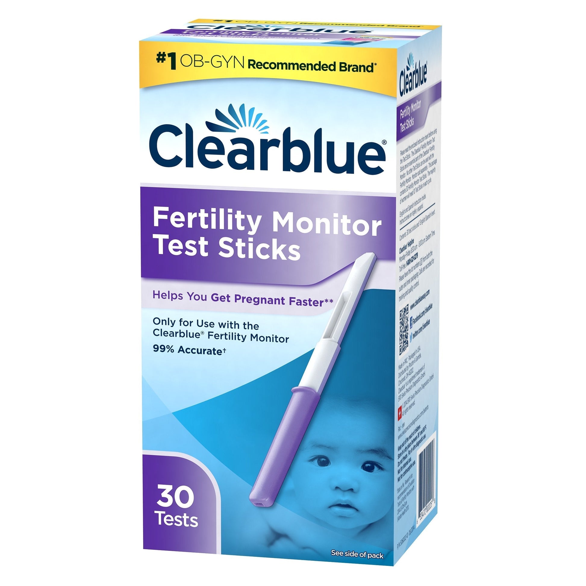Clearblue Fertility Monitor Test Sticks, 30 count Clearblue